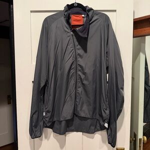 SWRVE Men's Gray Lightweight Reflective Cycling Jacket, XL